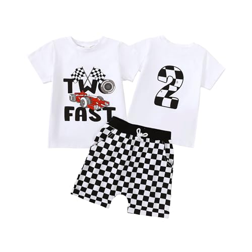 Generic 1st/2nd/3rd Birthday Boy Outfit Short Sleeve Tee Shirt + Pocket Shorts Set 1-3 Year Old Boys Clothes