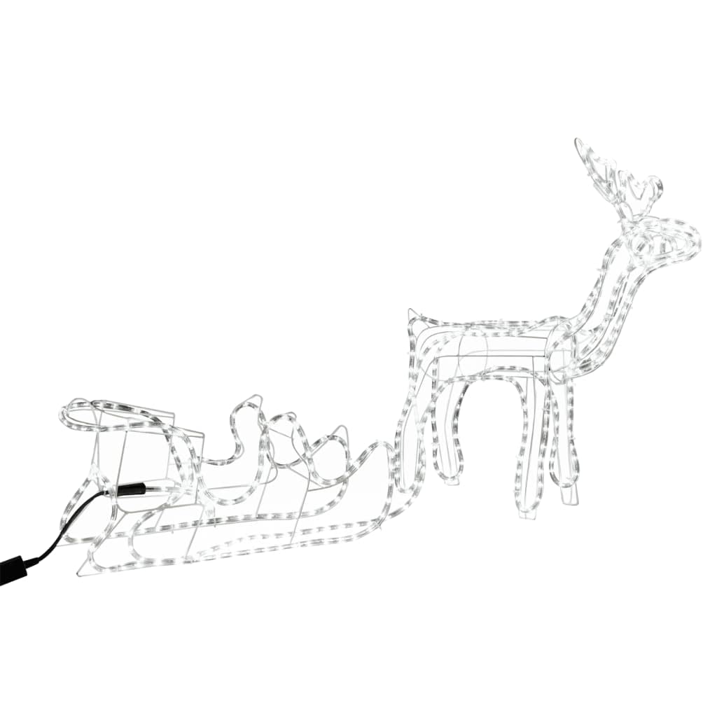 Rentier mit Schlitten zur Innen- und Außendekoration, 145 x 36 x 62 cm