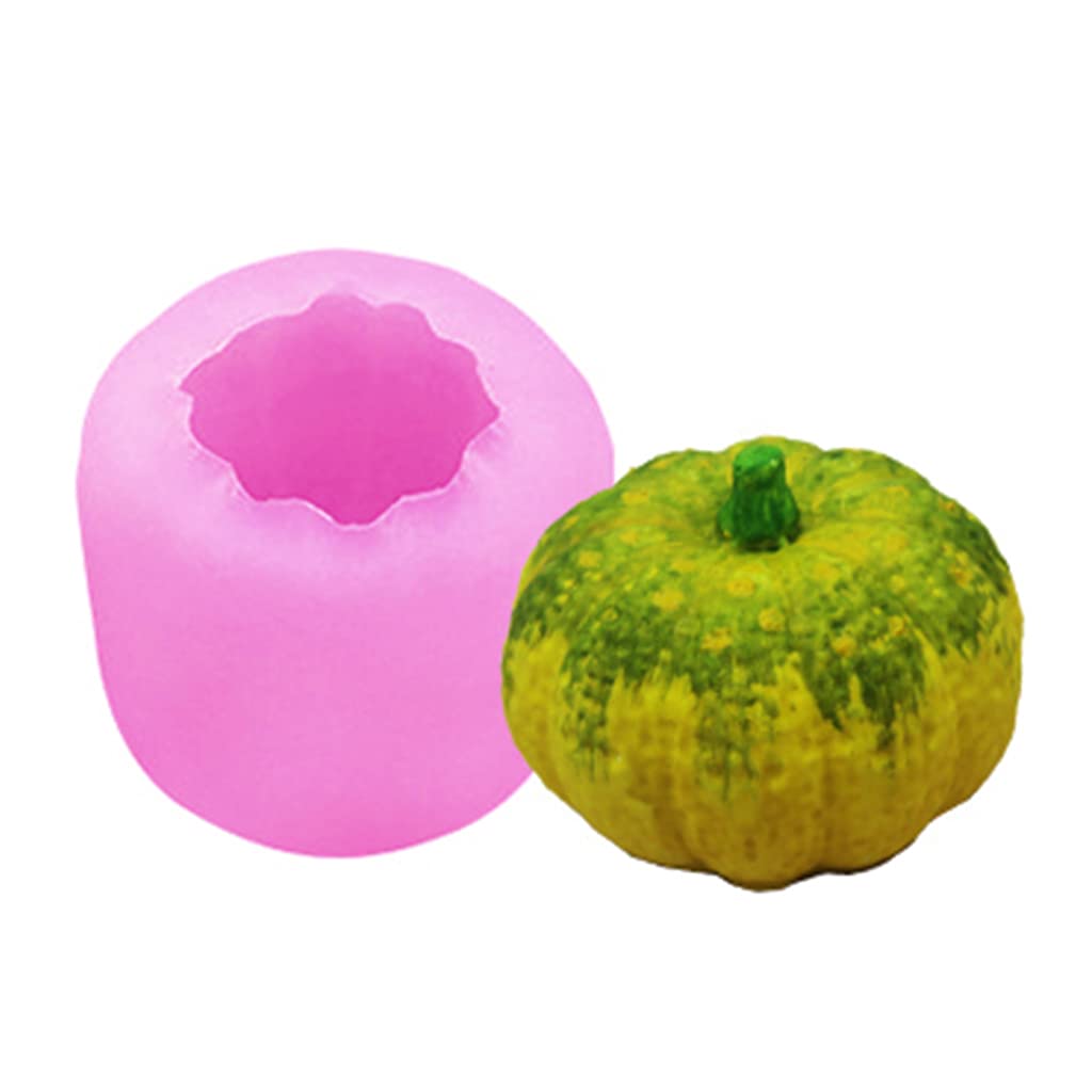 MALSSE Silicone Pumpkin Shape Mold for Chocolates Candy Cakes Jelly Soap Baking 3 Sizes Choose Silicone Fondant Molds for Cake Decorating