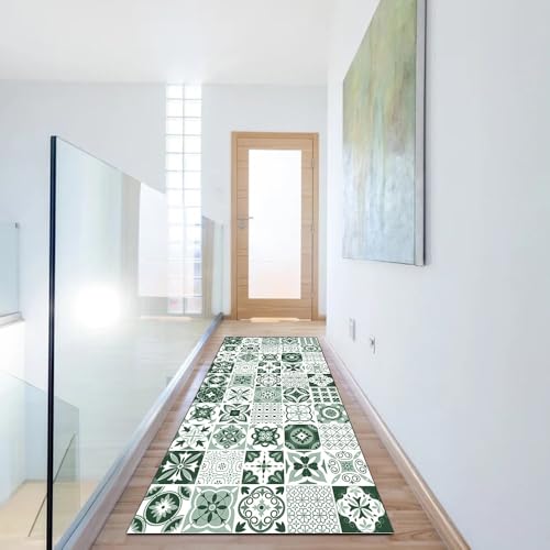 Alfombra de pasillo larga estilo boho con acabados Premium lavables y antideslizantes 6