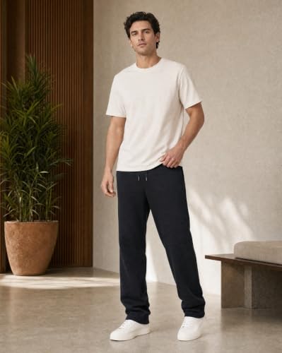 Image of Nobero Joggers for Men | Solid Trackpants for Men | Regular Fit | Elasticated Waist with Drawcord | Soft & Breathable Fabric | Casual Everyday Wear
