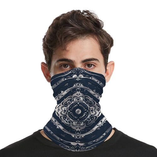Balaclava para Hombres y Mujeres con Línea Plateada, Máscara Facial Antiviento, Transpirable, Pañuelo Protector Solar, Cubreboca, Bufanda para Esquiar, Caminar, Ciclismo miniatura 4