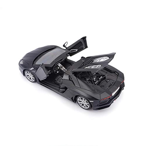 Lamborghini Aventador Roadster 1:24 Maisto Negro Mate miniatura 5