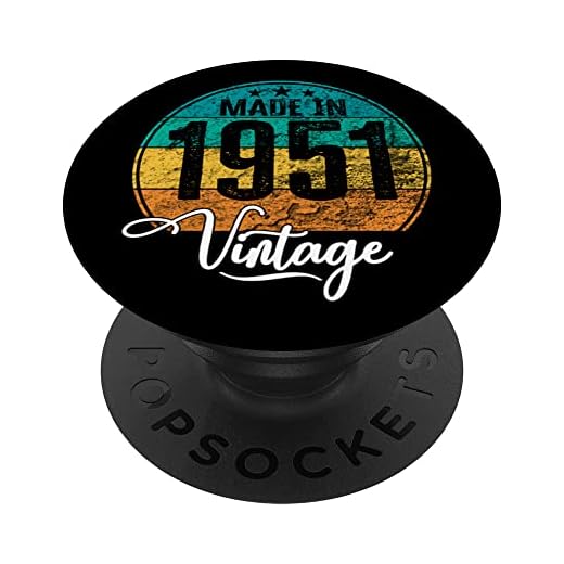 Cumpleaños Vintage Año de nacimiento 1951 Cumpleaños bday PopSockets PopGrip Intercambiable
