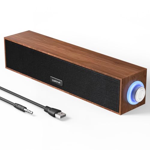 Uakinat Computer Speakers,Wooden Multimedia Digital...