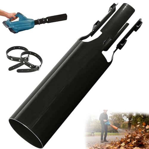 Amplificador de aire para soplador de hojas, amplificador de flujo de aire para tubos de soplador de 2 a 4 pulgadas, extensión de boquilla turbo que aumenta la velocidad y la potencia para césped