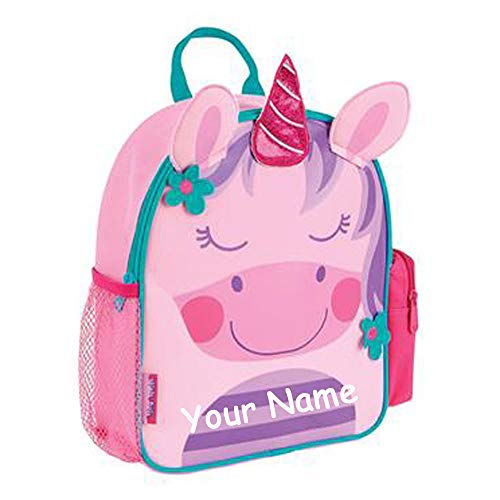 Stephen Joseph Mini Backpack for Kids Personalized Unicorn Sidekick Back to School 10 Inch Travel Bag with Custom Name3