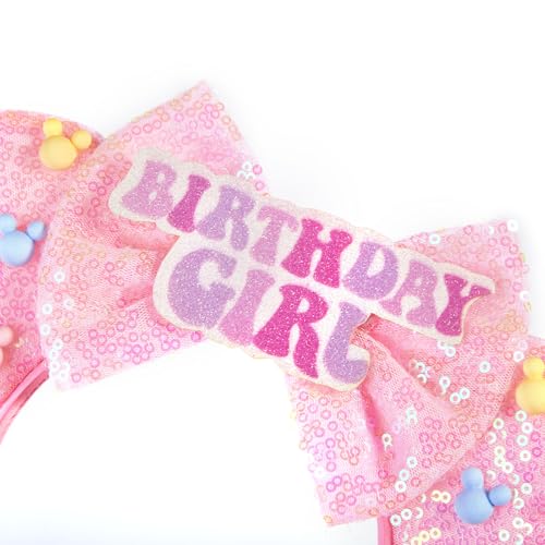 Image of FANYITY Mouse Ears, Sequin Mouse Ears Headband for Girls Women Halloween Birthday Party