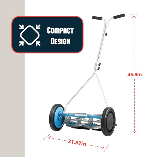 Image of American Lawn Mower 1415-16SK2 16-Inch 5-Blade Reel Mower with Sharpener