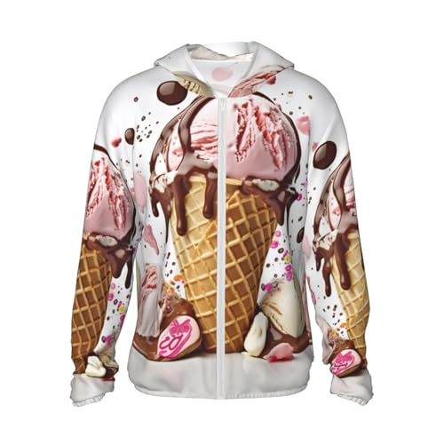 Protection solaire à capuche veste rafraîchissante homme Ice Cream anti-UV