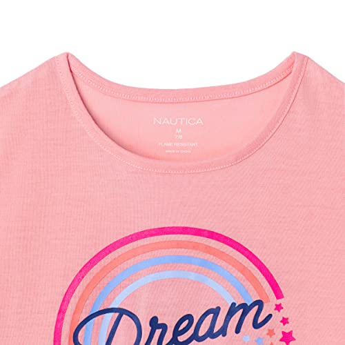 Nautica Girls Pajama Pants and Short Sleeve Sleep Shirt Sets | 2 Piece Top and Bottom Sleepwear for Kids Pajamas for Girls4