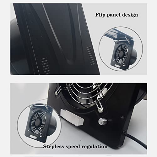 Ventilador de extracción 10" con cubierta, velocidad regulable, color negro, 100W, 1218 CFM miniatura 6