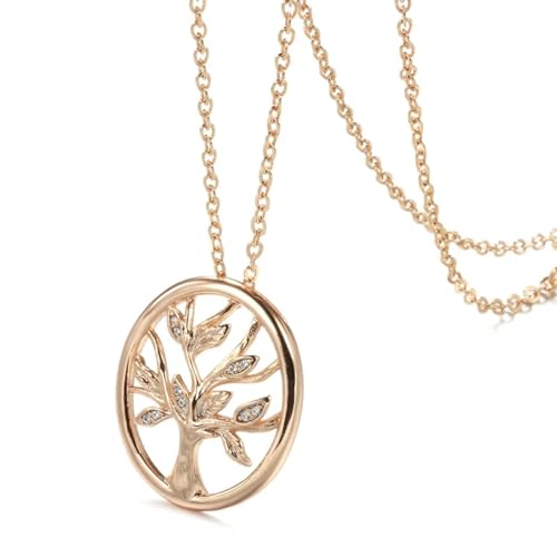Collier arbre porte-bonheur pour femmes et hommes tendance vintage
