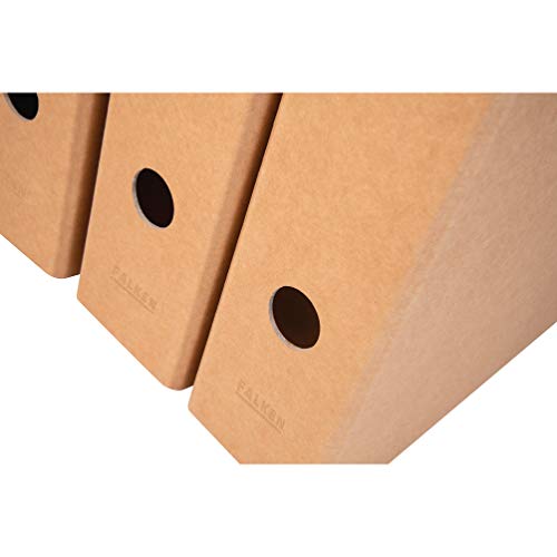 FALKEN Original Vegan-Ordner Pure Nature. Made in Germany. DIN A4 Braun Aktenordner Briefordner Büroordner Pappordner Schlitzordner