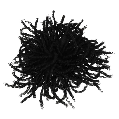 Extension cheveux bouclés noirs tresse crochet synthétique femme homme 6 pouces