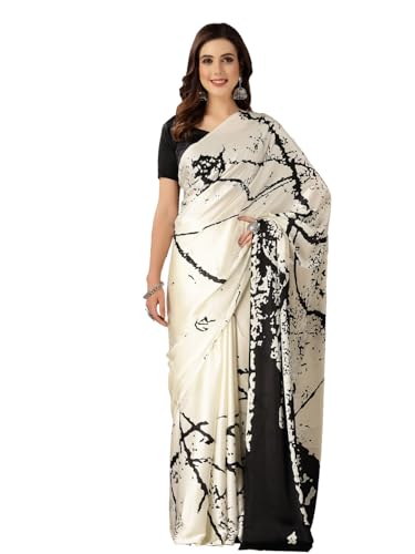 Image of Stylum Women's Tie & Dye Print Satin Saree
