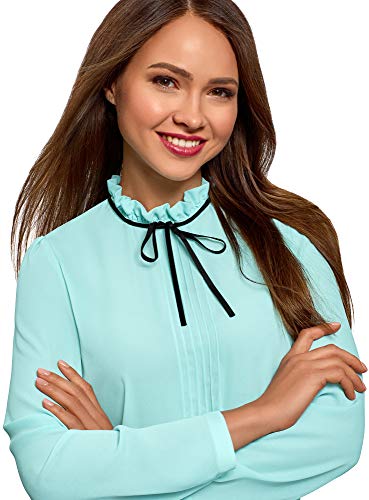 Oodji Ultra Donna Camicetta con Laccetti