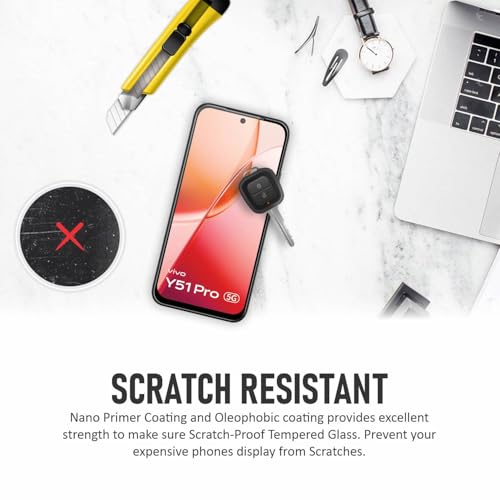 Image of SupCares Tempered Glass for Vivo Y51 Pro (6.75 Inch) With Installation Kit | 9H Edge to Edge Screen Protector | Black