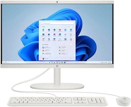 Image of HP 21.5-inch All-in-One Desktop PC - Windows 11 Pro & 2021 Office Lifetime License Included • FHD Display • 32GB RAM • 1TB SSD • Intel Celeron Processor • Mouse & Keyboard