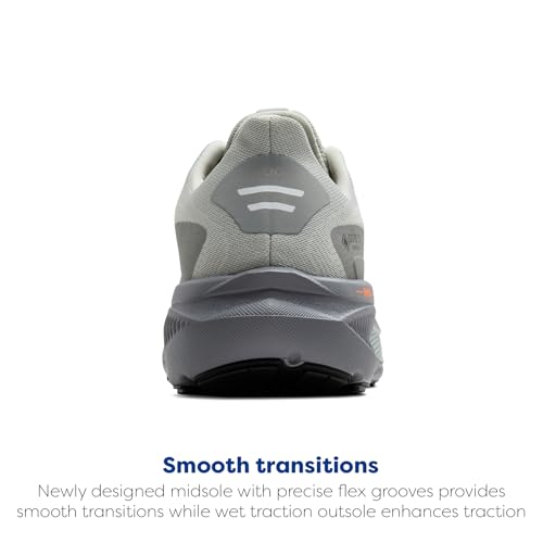 Brooks Brooks Men’s Ghost 17 GTX Waterproof Supportive Running & Walking Shoe - Smoke/Primer Grey/Orange - 10 Medium