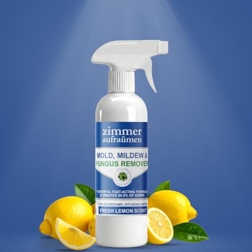 Image of Zimmer Aufraumen Mold, Mildew & Fungus Remover Spray 500 ml - Fast-Acting Kai (Algae /Moss) Cleaner for Bathrooms & Kitchens - Eliminates 99.9% Germs - Fresh Lemon Scent