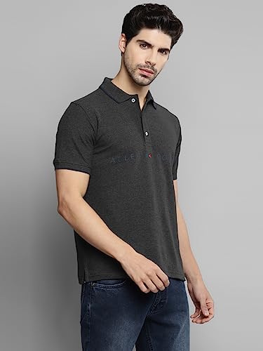 Image of Allen Cooper Solid Pure Cotton Polo Tshirts for Men