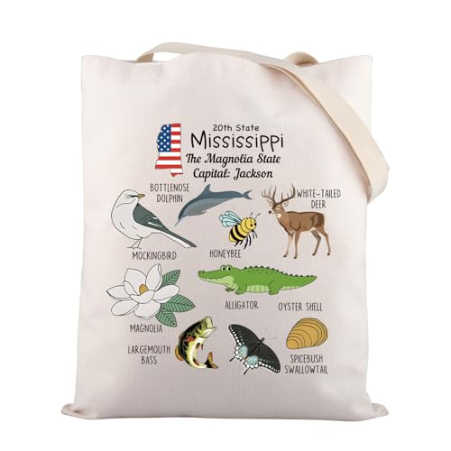 Sac Mississippi en toile pour remplacer les sacs plastiques fragiles à motifs