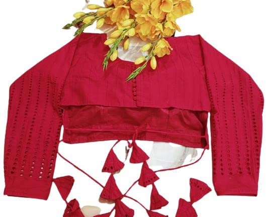 Stylish red hakoba Blouse