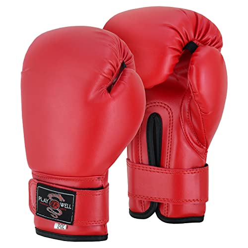 Gants de boxe rouges pour enfants 56,7 g - Gant de boxe de frappe junior