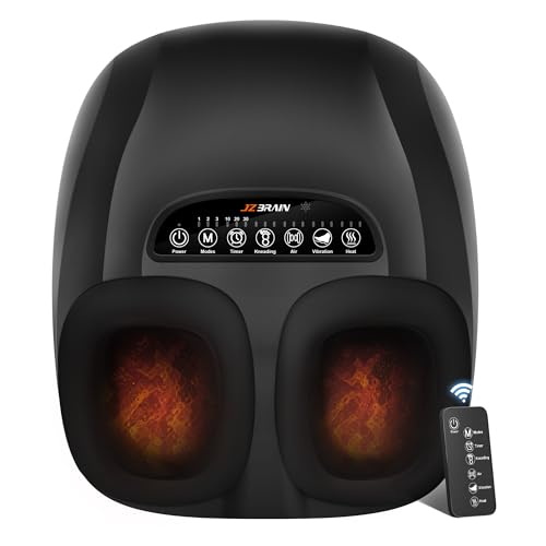 Acevivi Foot Massager JZBRAIN Shiatsu Foot Massager Machine with Heat : Deep Kneading Foot Massager with Vibration &...
