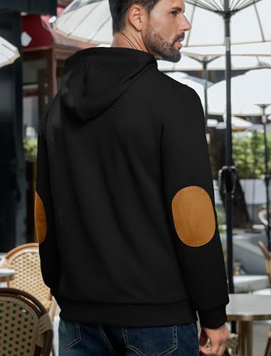 Vssjavun Mens Hooded Sweatshirt Casual Long Sleeve Drawstring Hoodie Pullover Sweatshirts
