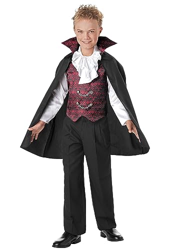 Disfraz Infantil de Vampiro con Camisa, Chaleco y Capa miniatura 1