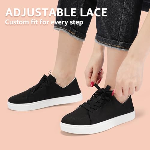 Image of STQ Women's Lace up Tennis Shoes Orthopedic Casual Sneakers | Arch Support | Plantar Fasciitis | Business, Travel, Work, Daily Wear | Lightweight