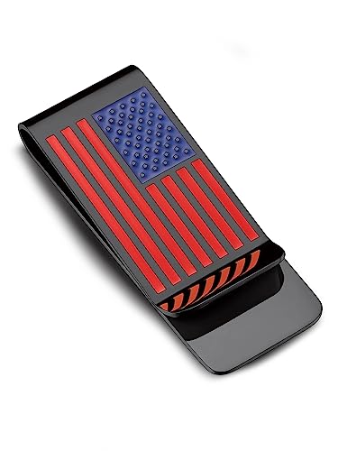 Bandmax Money Clip for Men, Stainless Steel Slim Wallet Cash Credit Card Holder Customizable Fashion Cash Clips Slim Pocket Wallet Gift for Father Husband Friend