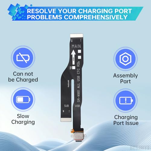 Câble flexible type C Note 20 5G : connecteur USB de rechange SM-N981U1 - 4