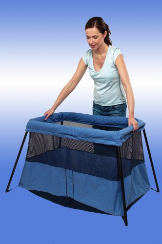 BABYBJORN Travel Crib Light , Blue (Discontinued by Manufacturer)