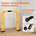 RELIFE REBUILD YOUR LIFE Dip Bars & Dip Station Functional Heavy Duty Dip Stands Fitness Workout Dip bar Station Stabilizer Parallette Push Up Stand (Yellow)