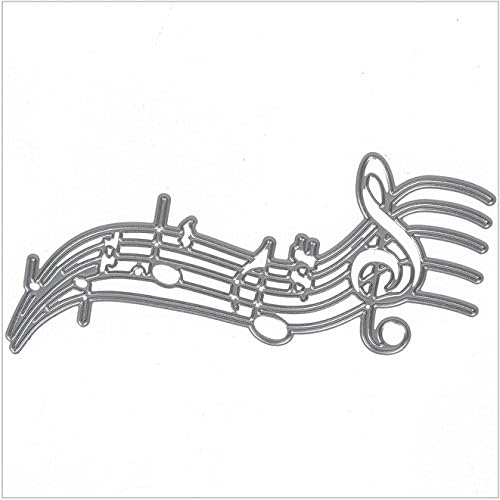 Jia Jia Trade Cutting Dies Stencil Metal Mould for DIY Scrapbook Photo Album Paper CraftPaper Card (Music Nots)