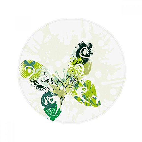 Tapis animaux papillon vert graffiti 80cm, idée cadeau originale