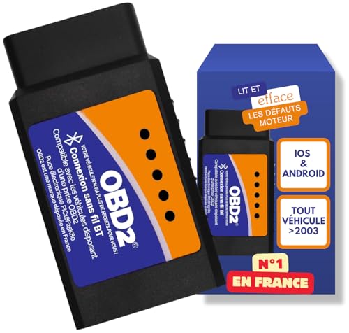 OBD2 Connexion Bluetooth + Support Francais 7/7J -...