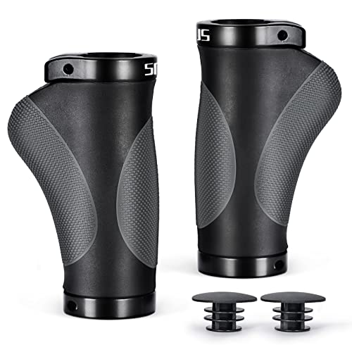 PRUNUS Bike Handlebar Grips, Mountain Bike Grips Non-slip Rubber