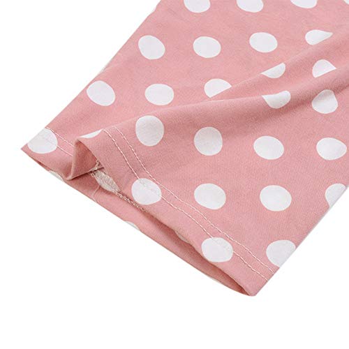 Ardorlove Pajamas Set Long Sleeve Sleepwear Women's Cute Spring Cute Polka Dot Print Pink #TOP4