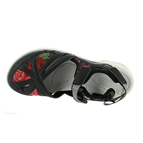 Easy Spirit Women's Esplash Mary Jane Flat, Black/White, 6.5 Narrow3