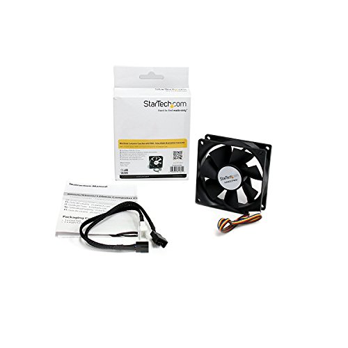 Image of StarTech.com 80x25mm Computer Case Fan with PWM - Pulse Width Modulation Connector - computer cooling Fan - 80mm Fan - pwm Fan (FAN8025PWM) Black, 1 Count (Pack of 1)