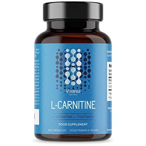 L Carnitine Tartrate - 1000mg L-Carnitine x 60 Servings - Vegan & Vegetarian (120 Carnitine Capsules) Cover