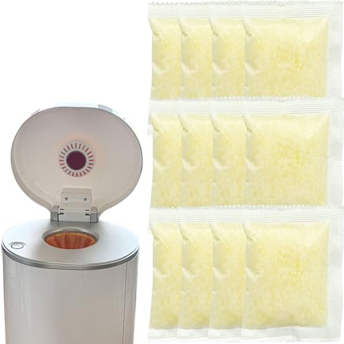Image of 12 Pack Diaper Pail Odor Absorber Carbon Filter Refills for Munchkin Step Diaper Pail, Odor Eliminator Refills for Arm & Hammer Puck Baking Soda Cartridge (Lemon Flavor)