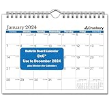 CRANBURY Small Wall Calendar 2024 - (8x6, Blue), Mini Wall Calendar, Use as Office Calendar, Hanging Calendar 6x8 for Fridge or Bulletin Board, Includes Stickers