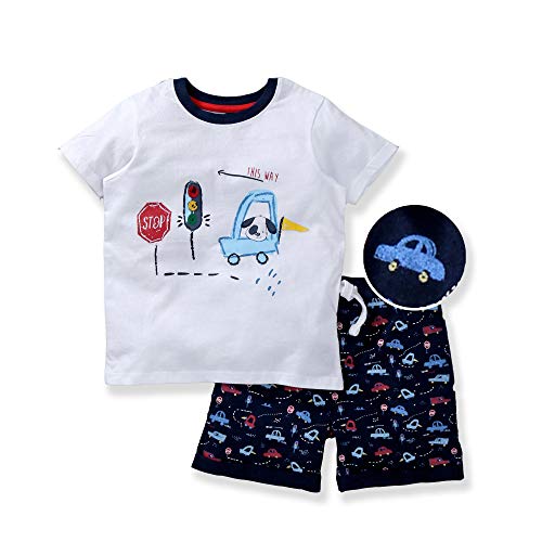 Image of TONYBOY Baby Boy's Cotton Kids Wear (2364 White Navy 6-9 Months)