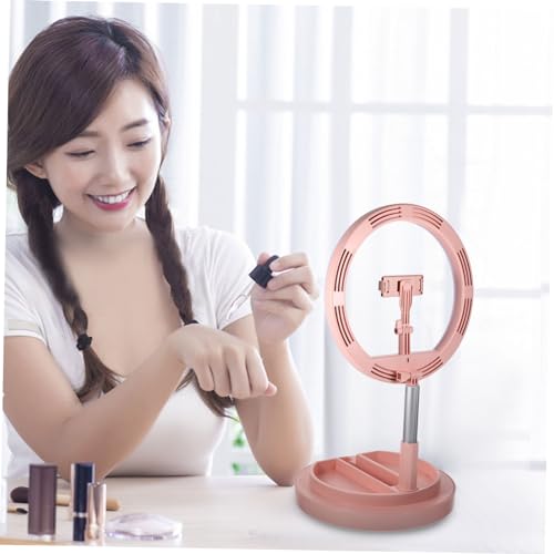 Aro de luz led plegable para móvil con soporte ajustable para belleza 3