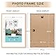 ATOBART A3 Zertifikat Bilderrahmen,Eiche Holz Bilderrahmen mit Passepartout für A4 Druck,Posterrahmen mit Plexi-glass für Wandmontage Display,29.7x42 cm,Set von 1